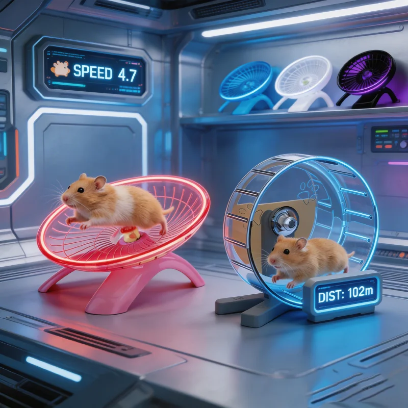 

Silent Hamster Flying Saucer Wheel Quiet Exercise Runner for Syrian Hamsters Hedgehogs & Squirrels - Stable Stand Non-Slip Toy