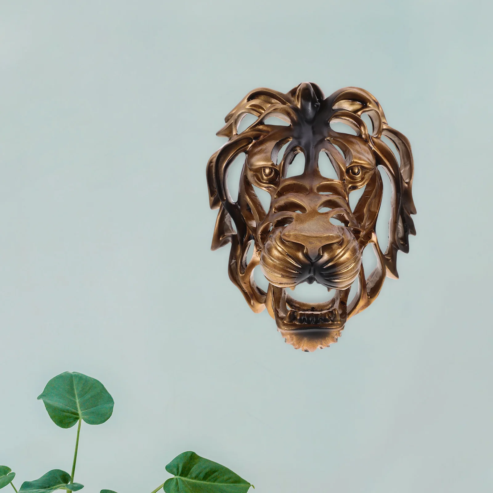 

Lion Head Hanging Sculpture Resin Animal Head Wall Art For Home Office Living Room Bedroom Wall Decor Luxury Home Decoration