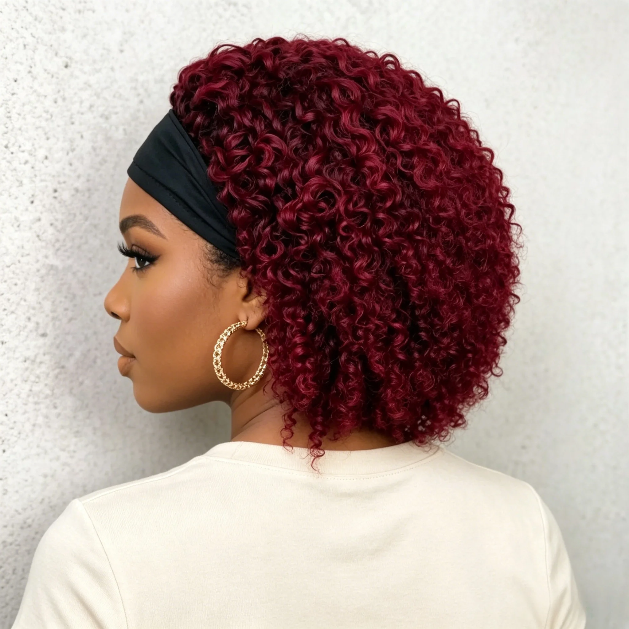 Afro Kinky Wave Wig Back View
