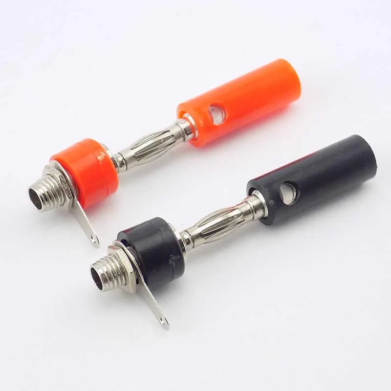 4mm Plug Female Insert Connector Banana Socket Female Male Set Connector Nickel Plated DIY Connectors C4