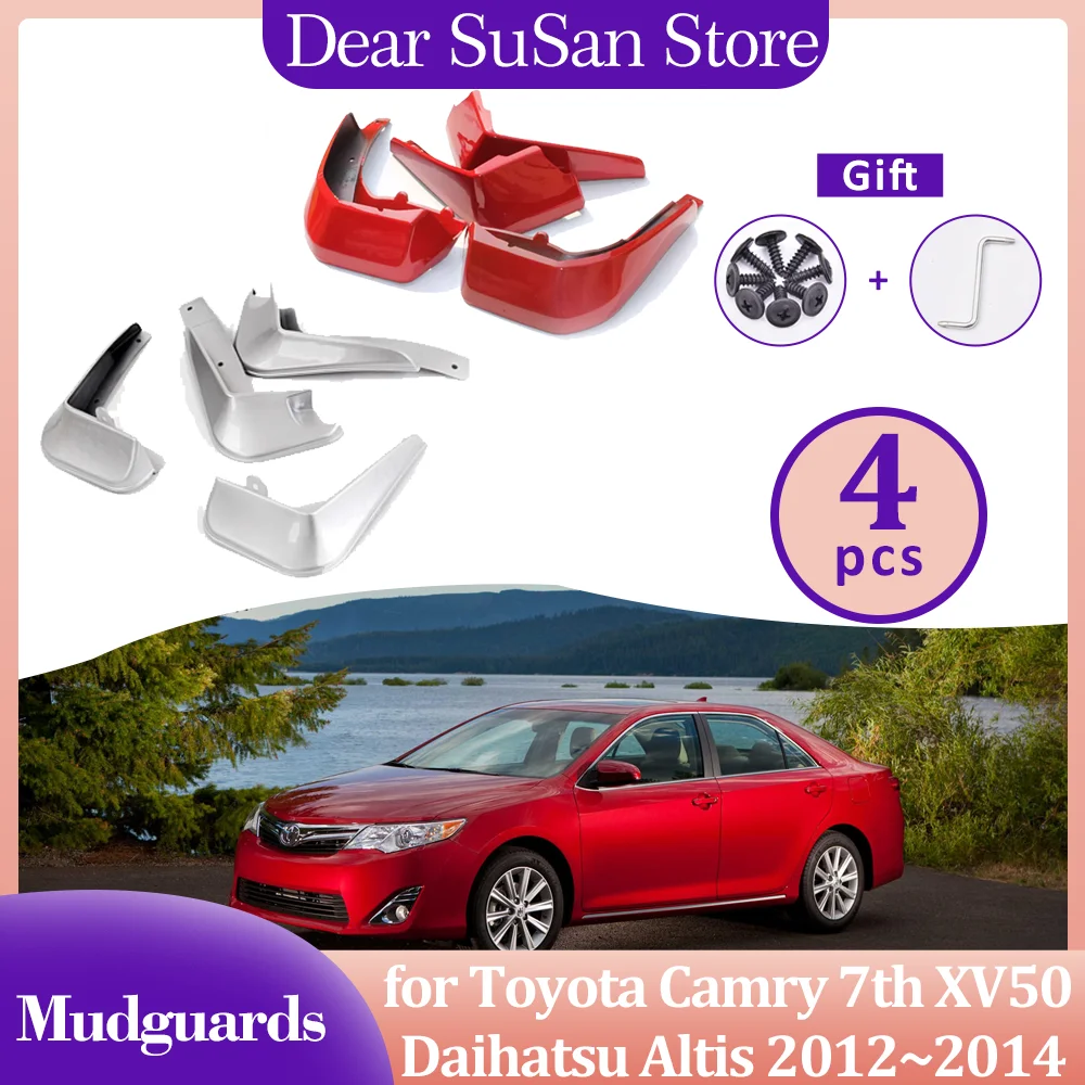 for Toyota Camry 7th XV50 Daihatsu Altis 2012~2014 Mudguards Fender Flares Mud Flap Splash Guard Cover Spoiler Car Accessories