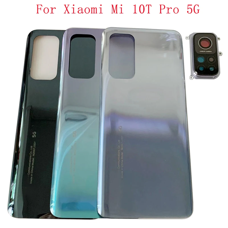 

Battery cover Rear Door Case Housing For Xiaomi Mi 10T Pro 5G Back with Camera Lens Logo Repair Parts