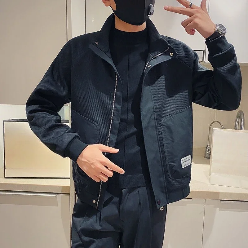 

​2025 Autumn Winter Men's Collared Jacket British Style Rugged Streetwear Casual Layer​