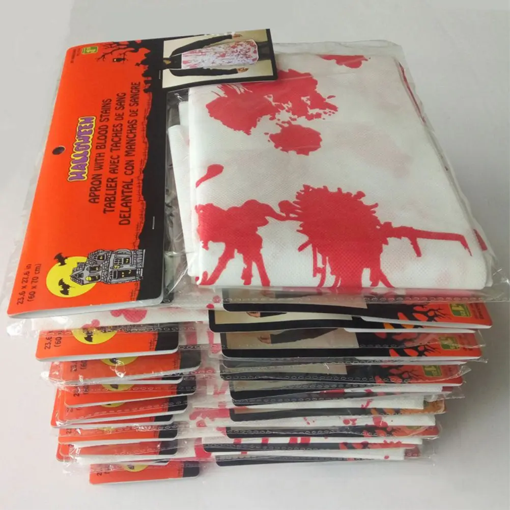 

Кровавый фартук для Хэллоуина: ужасный фартук мясника/повара с эффектом крови, красный, для костюмированной вечеринки, страшное украшение на Хэллоуин