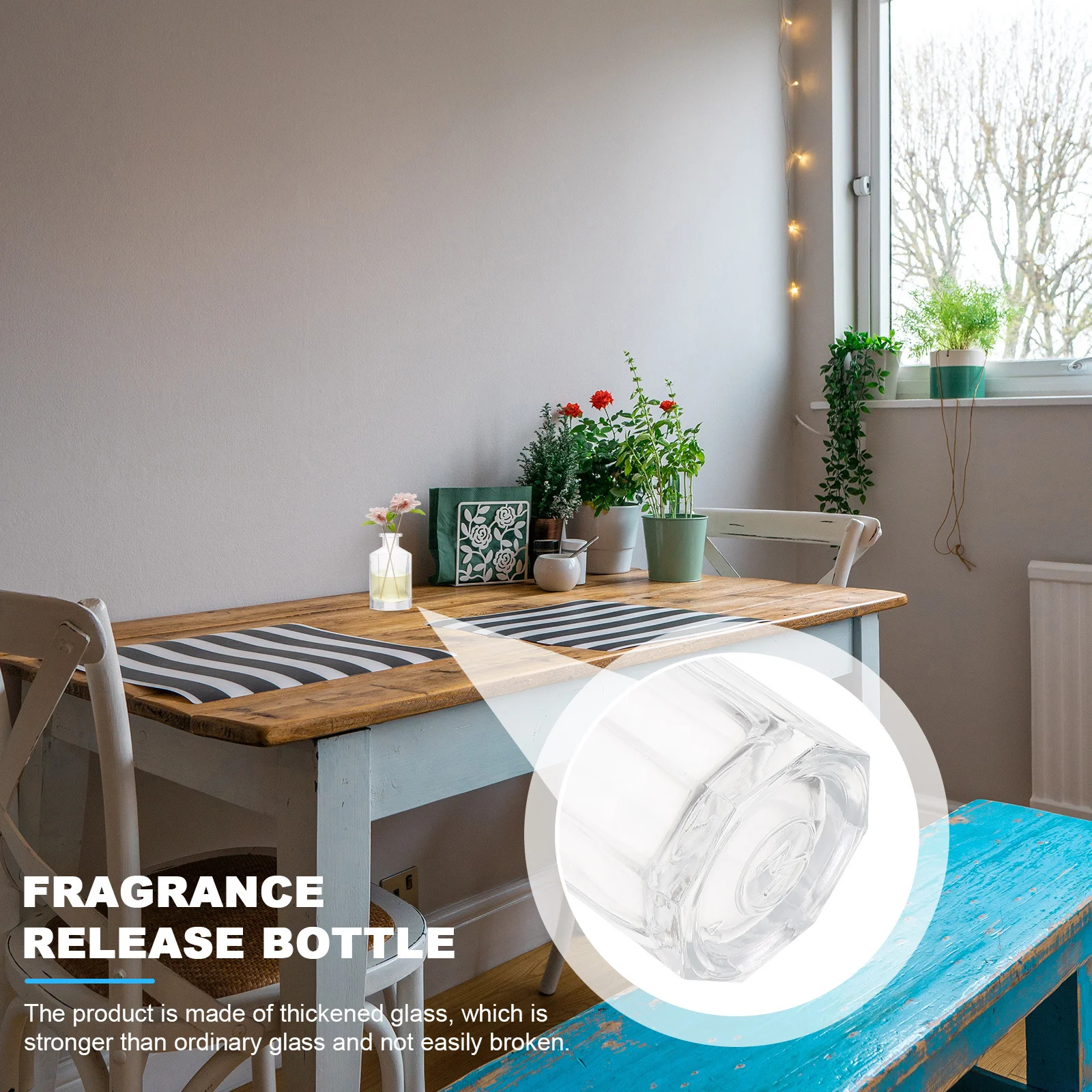 2Pcs Aromatic Glass Bottles Essential Oil Containers Mood Enhancing Home Decor Aromatherapy Bottle Essential Oil Container