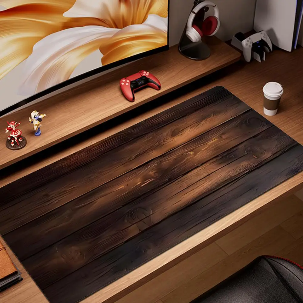 

Rustic Wooden Mouse Pad Desk Mat High quality material, Non-Slip Rubber Base，HYBXAXC Stitched Edges，Durable & Waterproof rug