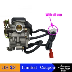 18mm PD18J Big Bore Carb CVK Motorcycle Carburetor for Chinese GY6 50cc 60cc 80cc 100cc 139QMB 139QMA Scooter Moped ATV Go-Kart