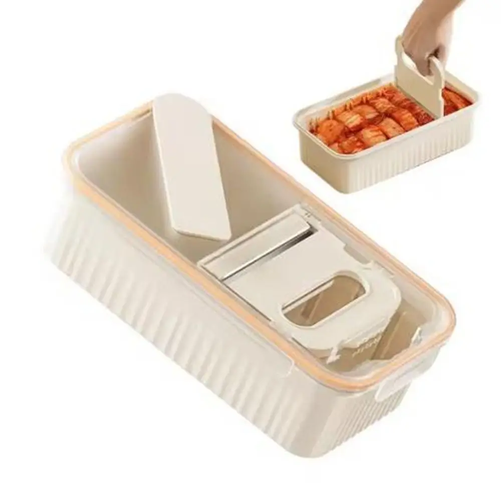 Practical Plastic Kimchi Cutter Sealed Non-Slip Kimchi Fresh-Keeping Box Large Capacity Refrigerator Preservation Box Meat