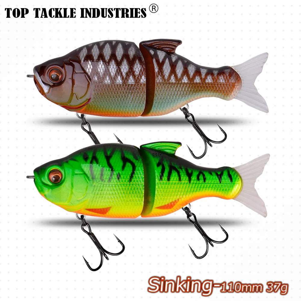 Isca de pesca artificial, Crankbait afundando, Isca articulada, Swimbait, Hard, 110mm, 37g, 1Pc