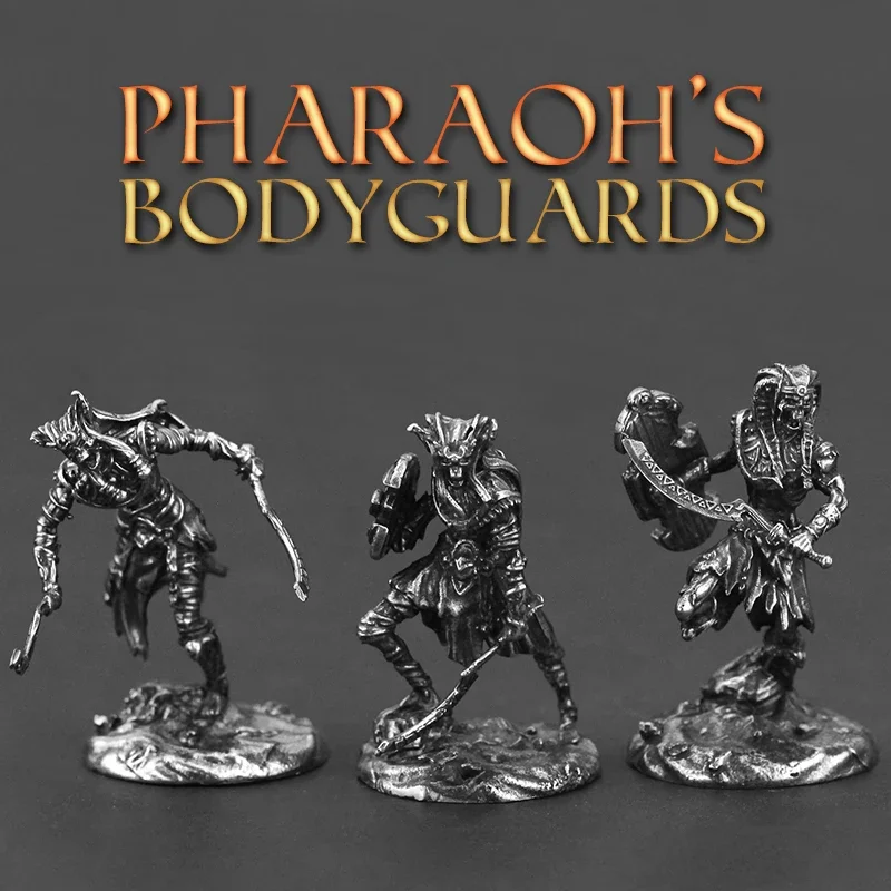 Metall Fertigprodukt Mumie Krieger Pharaonic Guard Soldat Modell Actionfiguren Ornament Zubehör Brettspiel Stücke Spielzeug