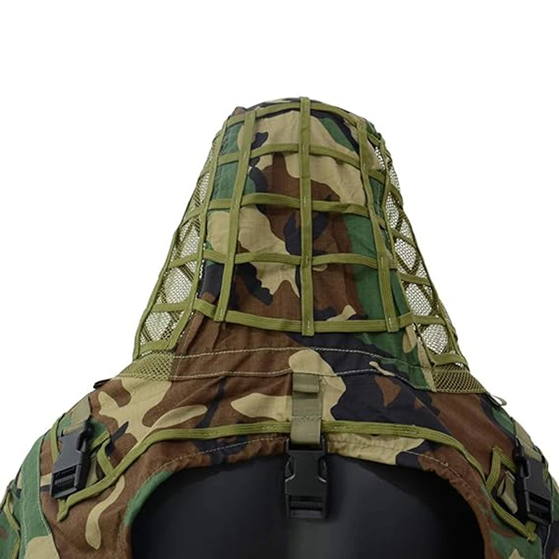 Ghillie-Anzug, taktischer Scharfschützmantel, Viper-Kappen, Jagdmantel, Material und Farbe optional, Tarnkleidung für Airsoft-Paintball – Detail 18