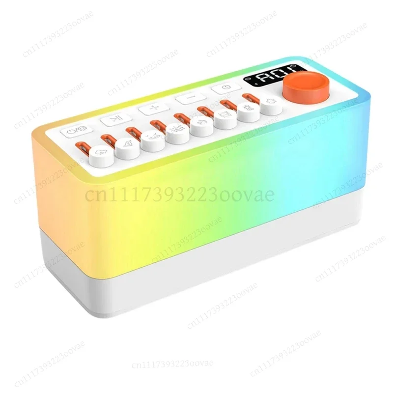 LK_ Noise Sleep Sound Machine, Portable Bluetooth Speaker with 8 Nature Sounds, 12 Colors Night Light for Baby & Adult Relax