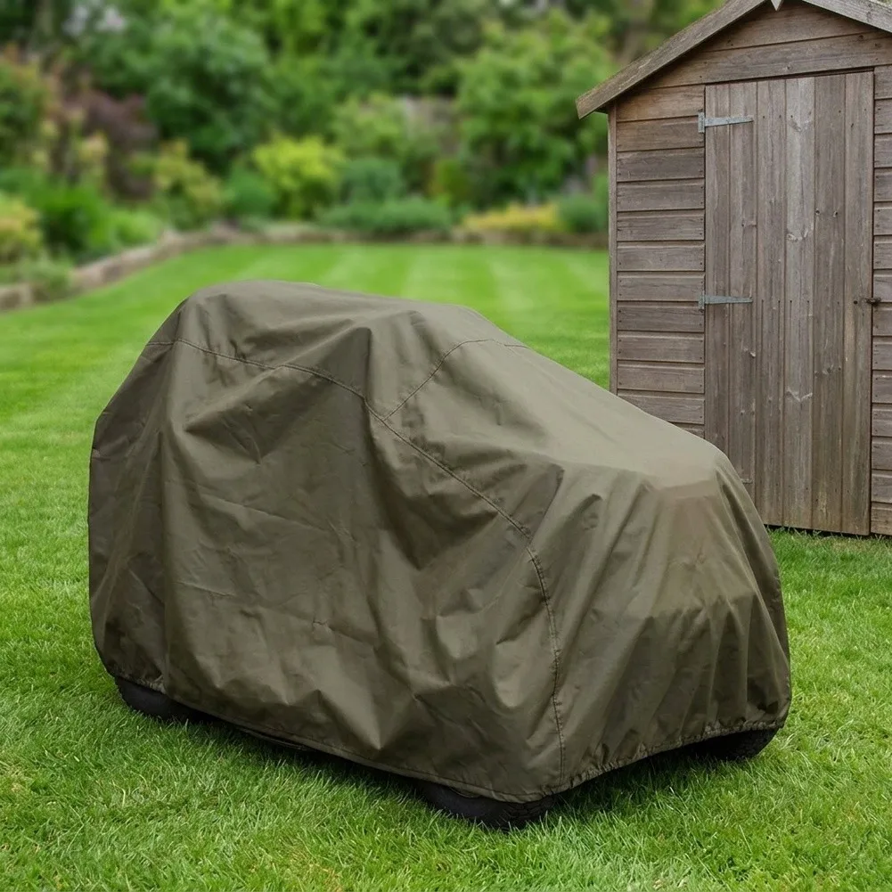 PU Silver Coated 210D Oxford Cover Designed Specifically for Lawn Mowers and Compact Tractors in Outdoor Settings