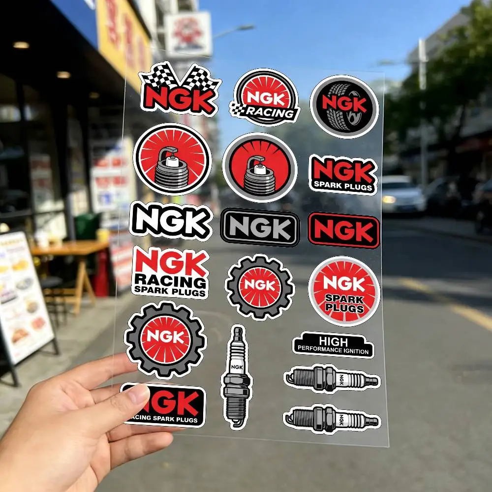 FOR NGK SPARK PLUGS All Purpose Reflective Waterproof Scratch Blocker Decal Car Bike Helmet Cup Refrigerator Decorative Stickers