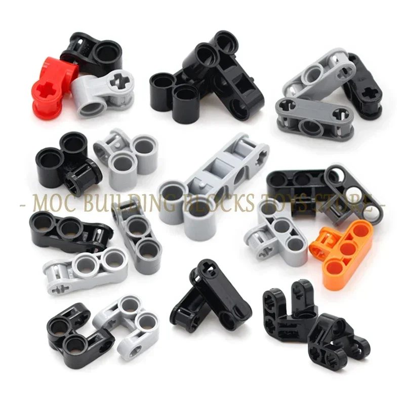 Technology Parts  Axle and Pin Connector Perpendicular Building Blocks Bricks Mechanical Engineering Accessories Compatible Toys