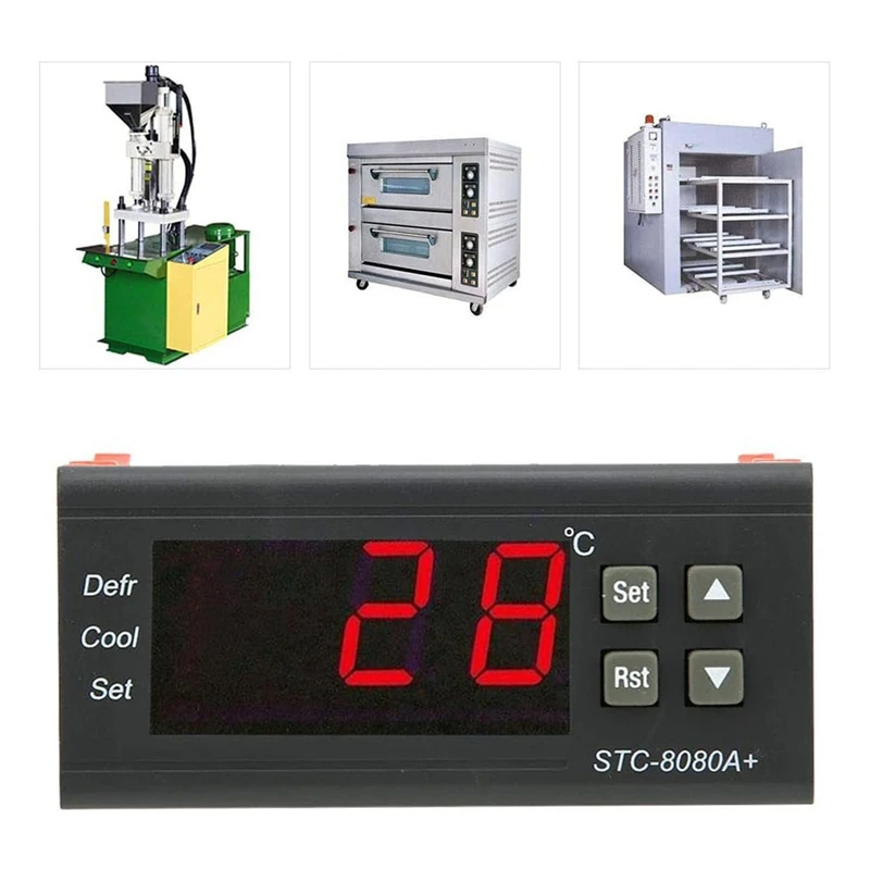 Stc-8080A Digital Refrigerator Defrosting Alarming Temperature Controller Plastic Thermostat Controller