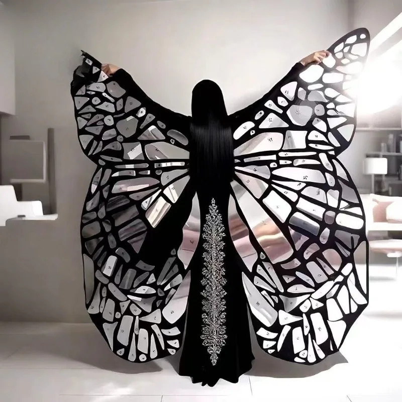 Acrylic mirror catwalk clothes, geometric splicing stage performance clothes