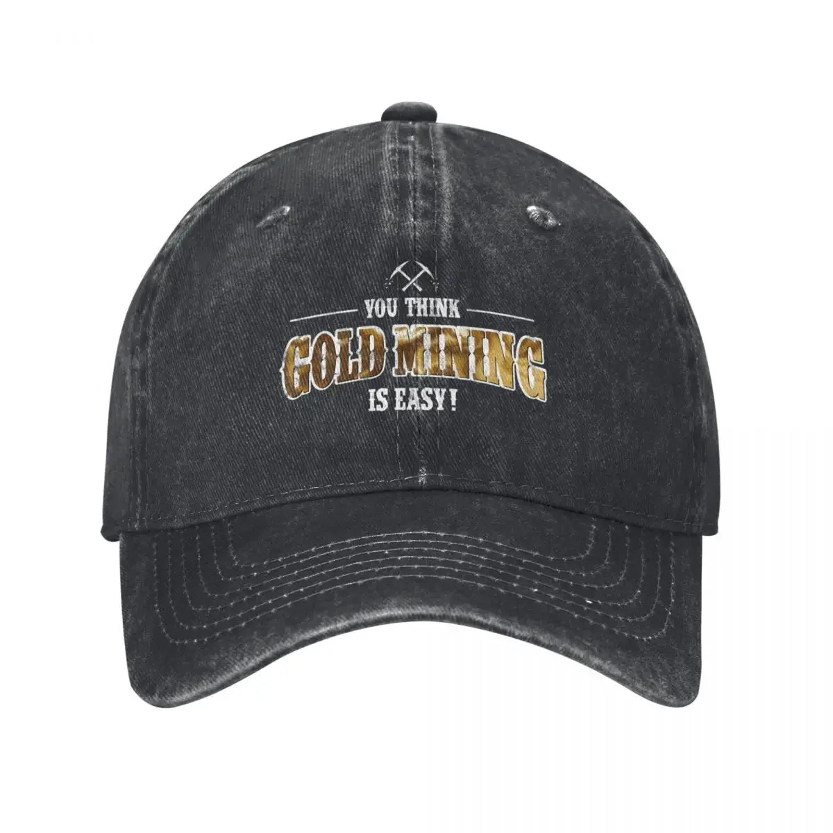 GOLD MINING STATEMENT VINTAGE USED LOOK, BY SUBGIRL Baseball Cap Golf Luxury Brand Boy Women's