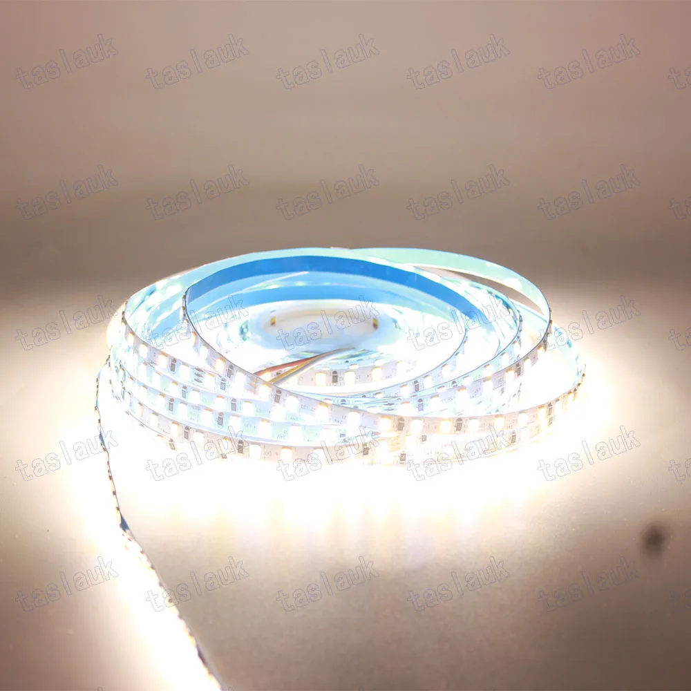 5M 2835 5mm 8mm 12mm CCT warm white  Dimmable LED Strip Light 12V 24v DC WW CW Color Temperature Adjustable Flexible Tape Ribbon