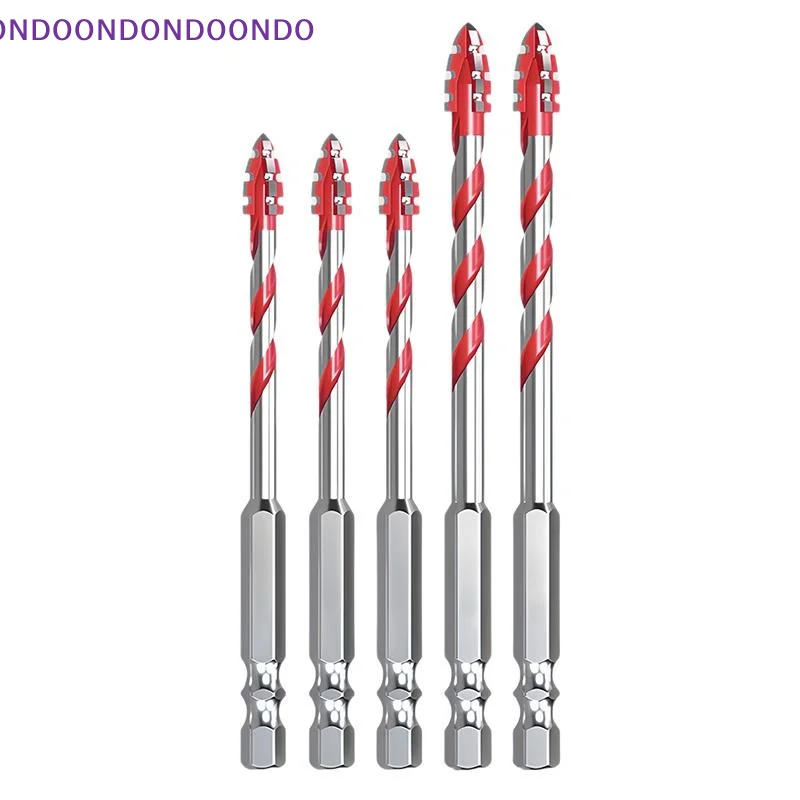 High Hardness Four-Edged Eccentric Drill Bit Set 1-4Pcs Serrated Skewed Head Drilling Tool for Ceramic Tile Brick Wood Work