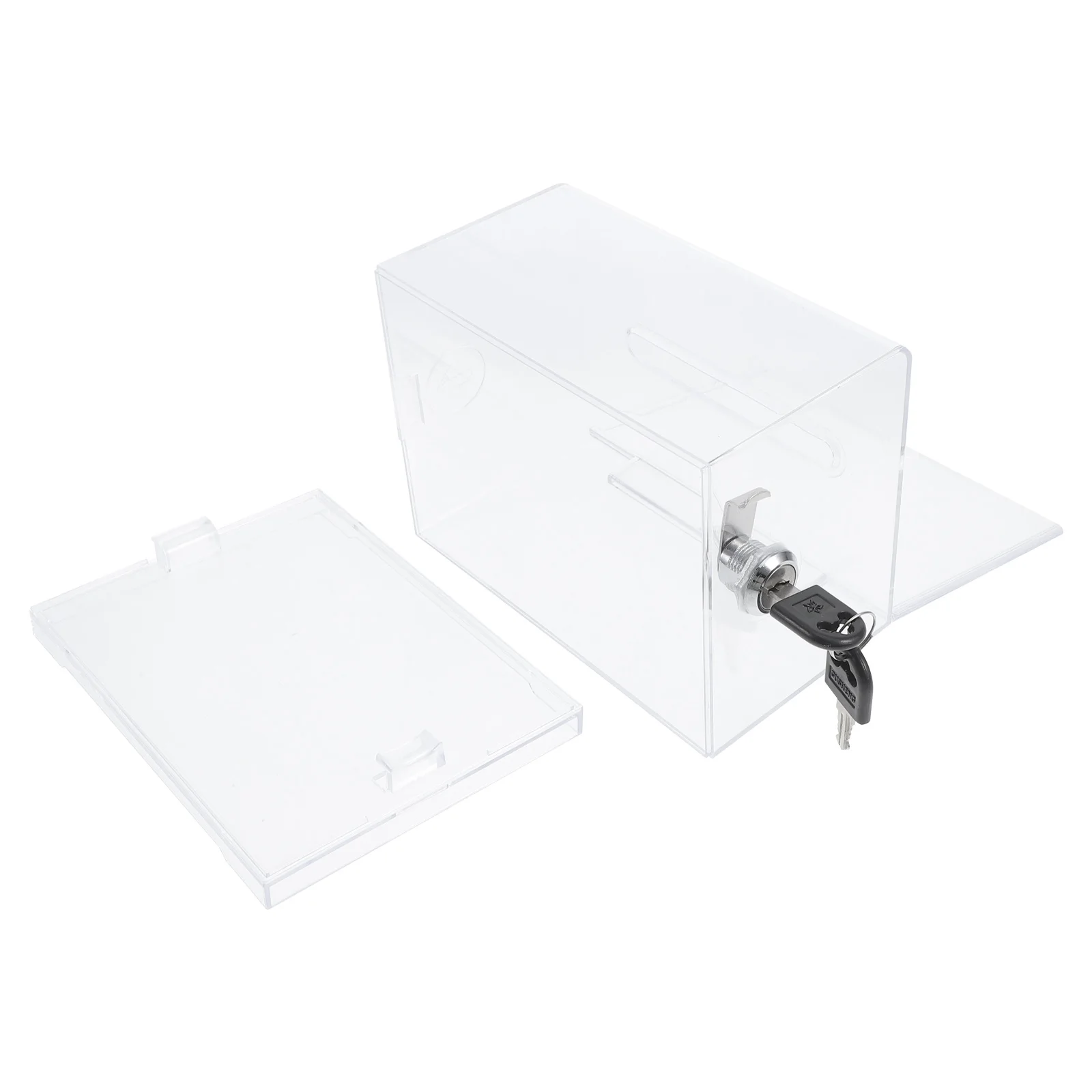 

Acrylic Suggestion Box with Lock Transparent Donation Box for Nonprofits Office Classroom Voting Contest Ballot Collection
