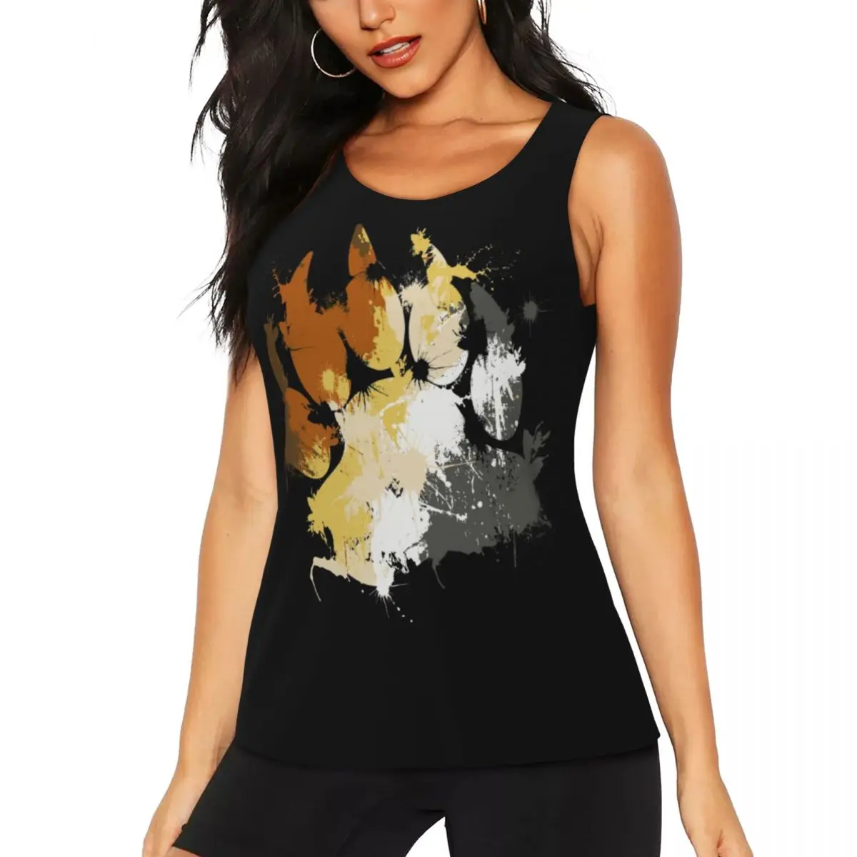 

Custom Gay Bear Pride Paw Yoga Shirts Women LGBT GLBT Athletic Running Tank Tops