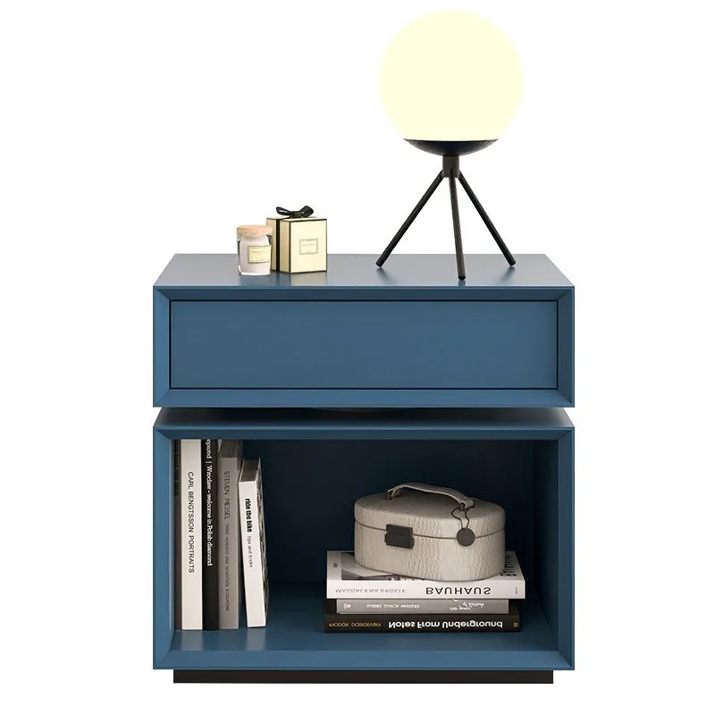 

Italian minimalist side cabinet designer creative rotatable storage bedside table modern light luxury living room storage