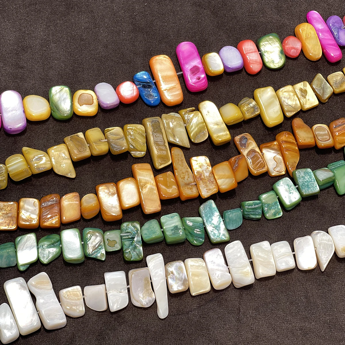 Natural Freshwater Shell Beads String Fashion Irregular Rubble Shell Beads for Jewelry Making DIY Necklace Accessories Strand