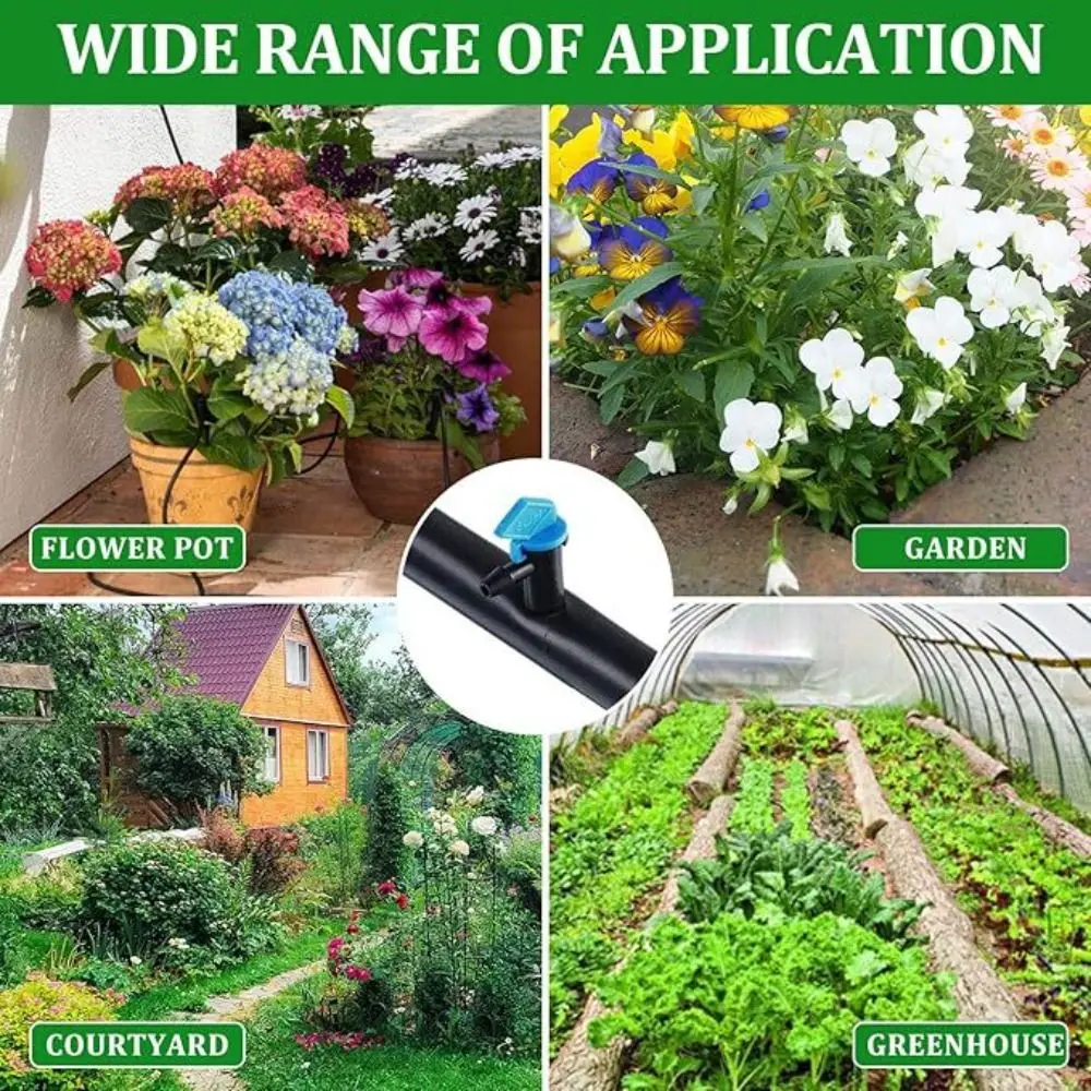 

Plastic Garden Irrigation Drip Emitter Barbed Connector Adjustable Micro-Sprinkler Nozzle 4L/H 8L/H 16L/H Detachable