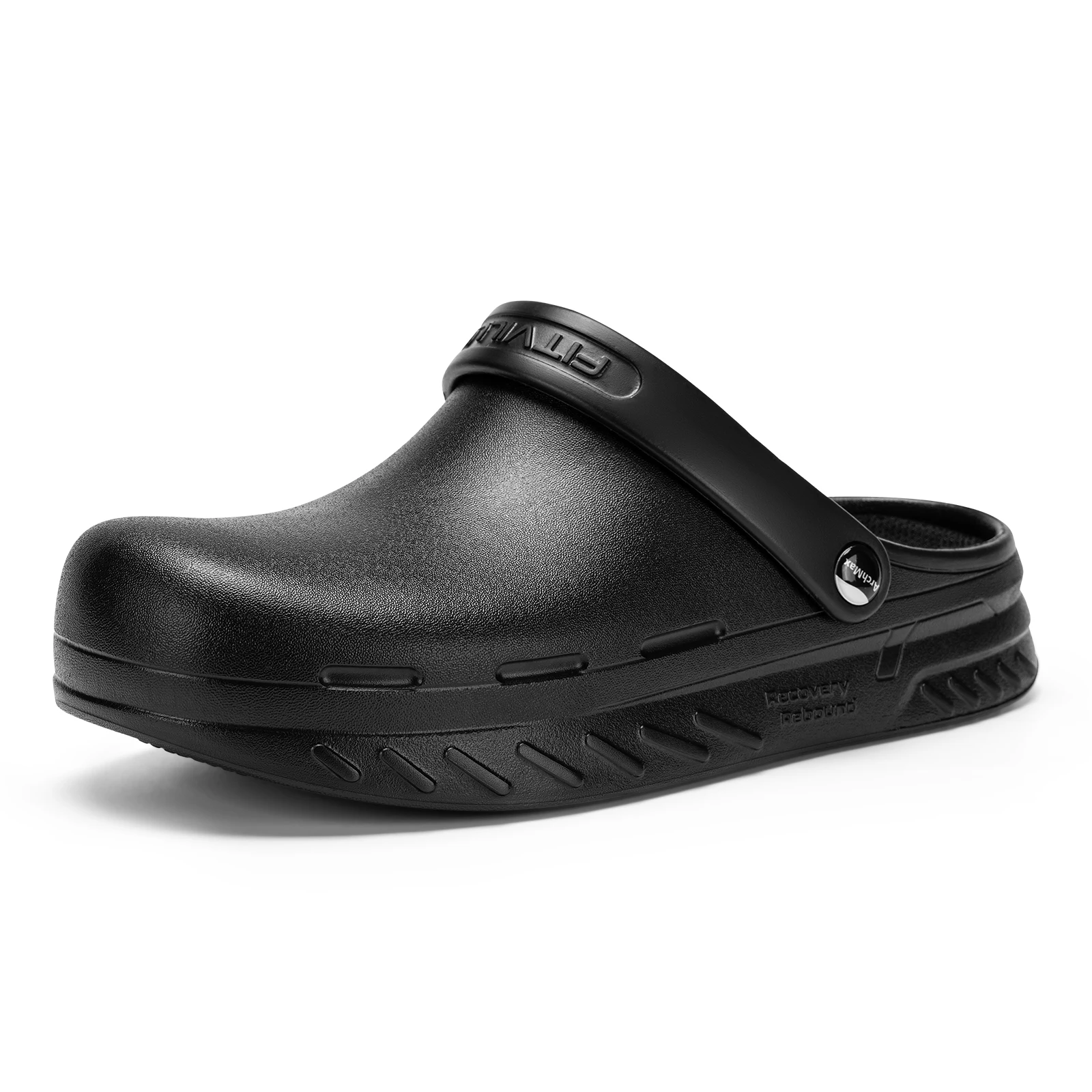 FitVille Men's Clogs Slippers Wide Garden Clogs Shoes Waterproof Summer Mules Sandals Anti-Slip Kitchen Chef Shoes for Men