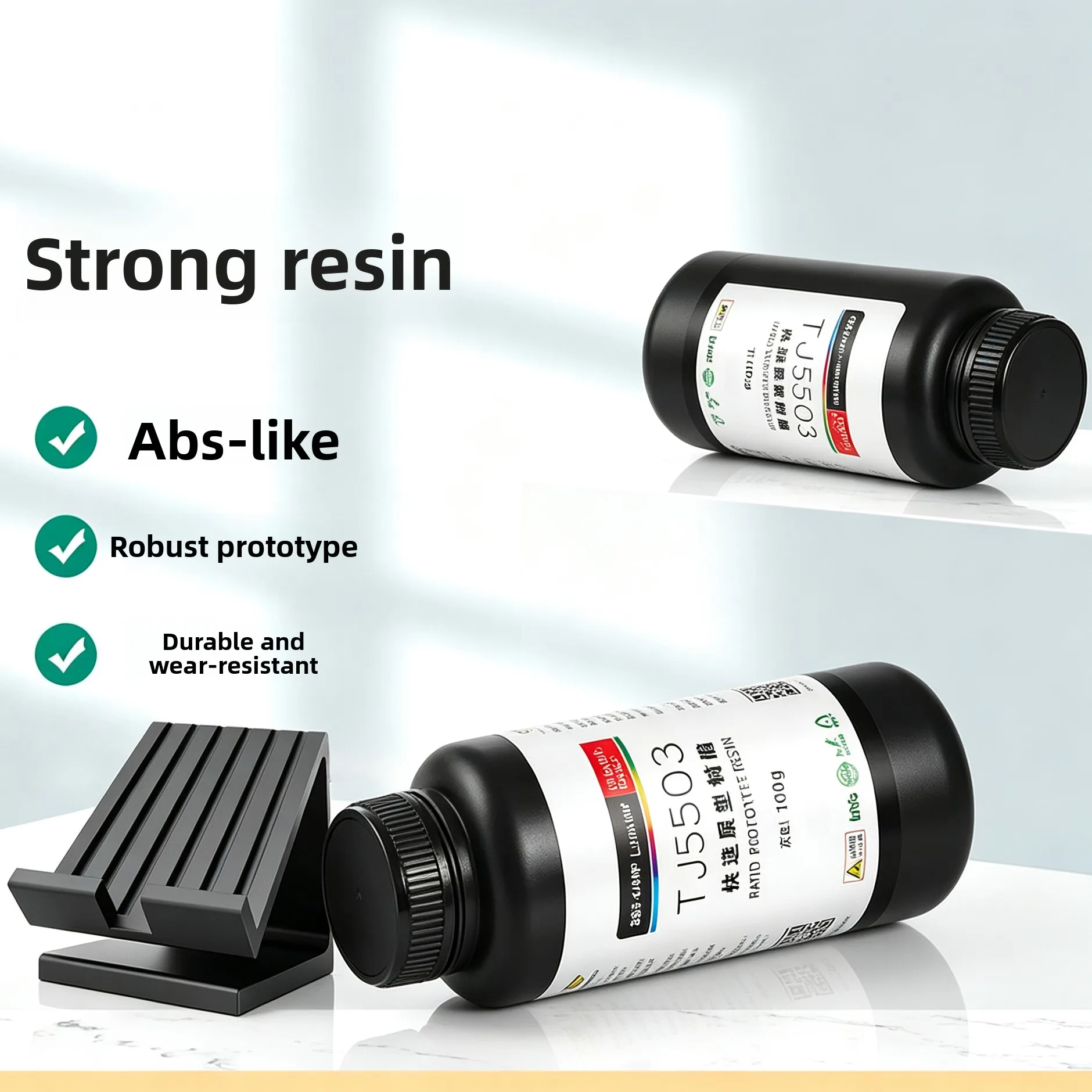 Tough ABS‑Like Photosensitive Resin Shock‑Proof Wear‑Resistant Liquid Material for LCD Photocuring Printer Engineering Model