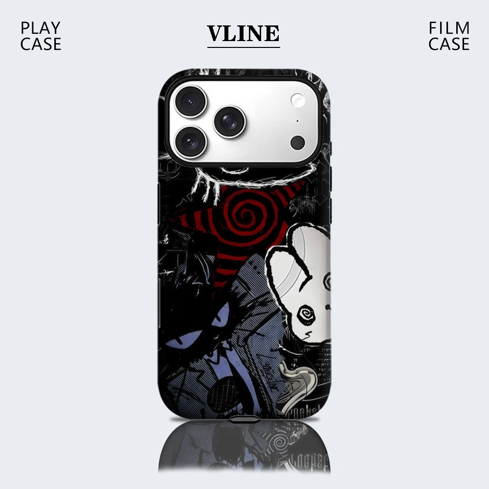 Gotische Dunkelkunst-Collage Handyhülle für Magnetische iPhone 17 16 15 14 13 Pro Max Plus Einzel- und Doppelschichtige Robuste Hülle