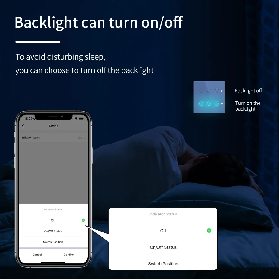 Brazil Standard WiFi Smart Switch 4x4 Size Tuya Smart Life Touch Sensor 4/6 Gang Light Control with Voice Assistance for Alexa G view 3