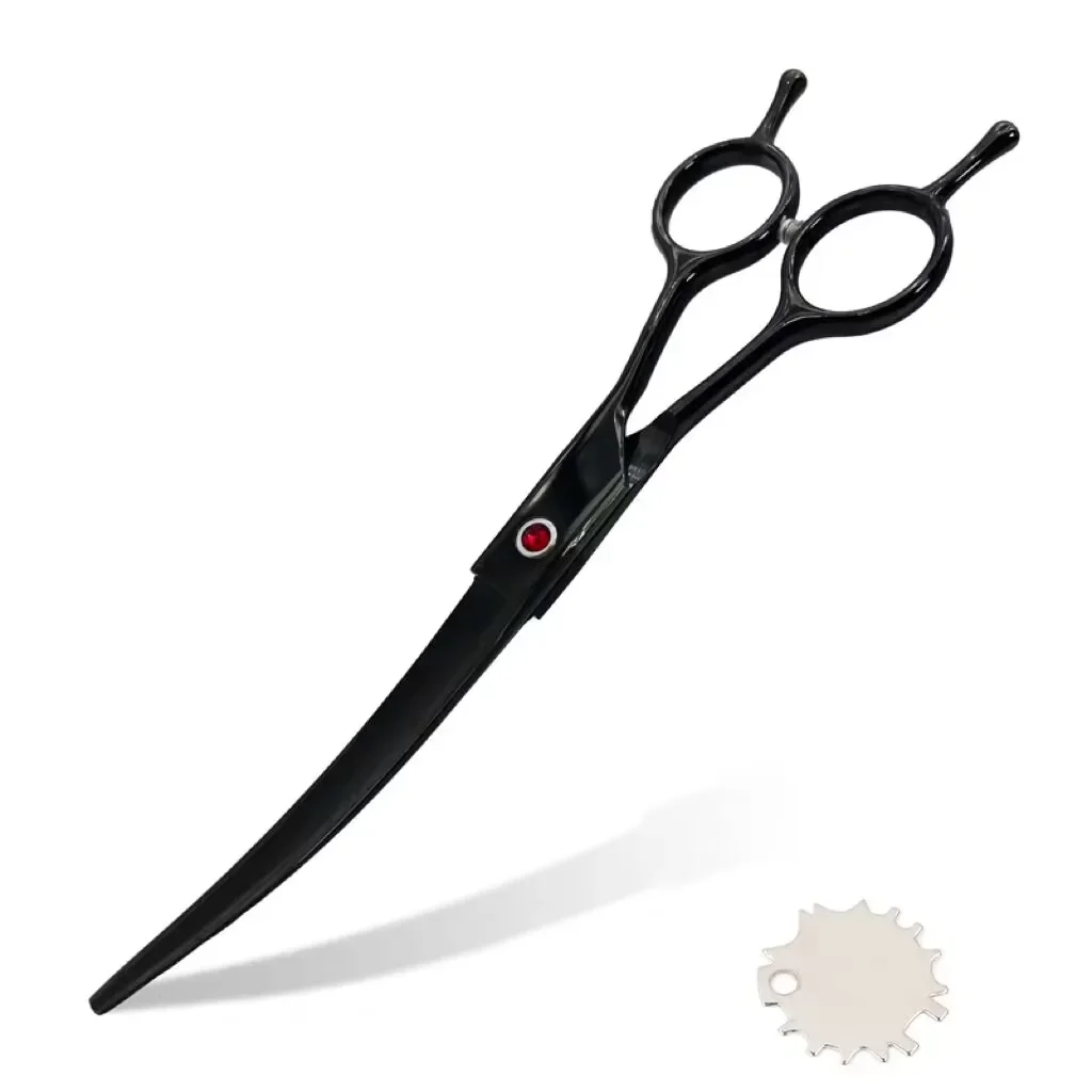 Pet Grooming Scissors   7inch Right and Left Hand Curved Scissors  Dog Grooming Dog groomer set Tijera curva zurda fenice Tijera