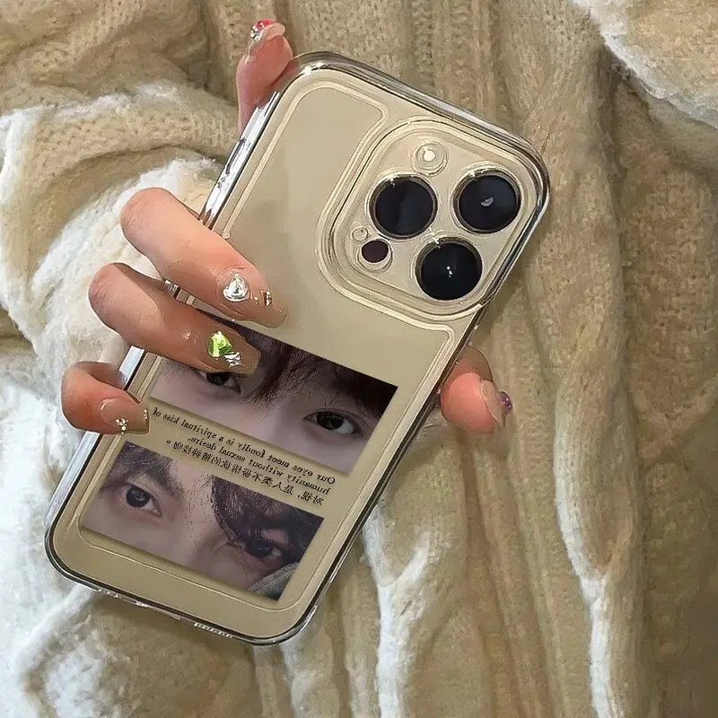 おしゃれなエステティックアイ英語スマホケース iPhone 17 16 15 14 13 12 11ProMax XR XS MAX 8PLUS MINI INS対応 透明カバー