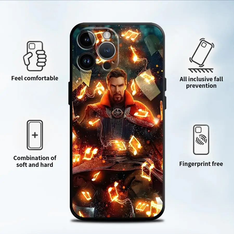 Чехол Doctor Strange Art для Apple iPhone XS X 14 11 16e 8 Plus 13 Pro 16Pro Max 12 Mini 7 6s XR SE 15, черный мягкий корпус