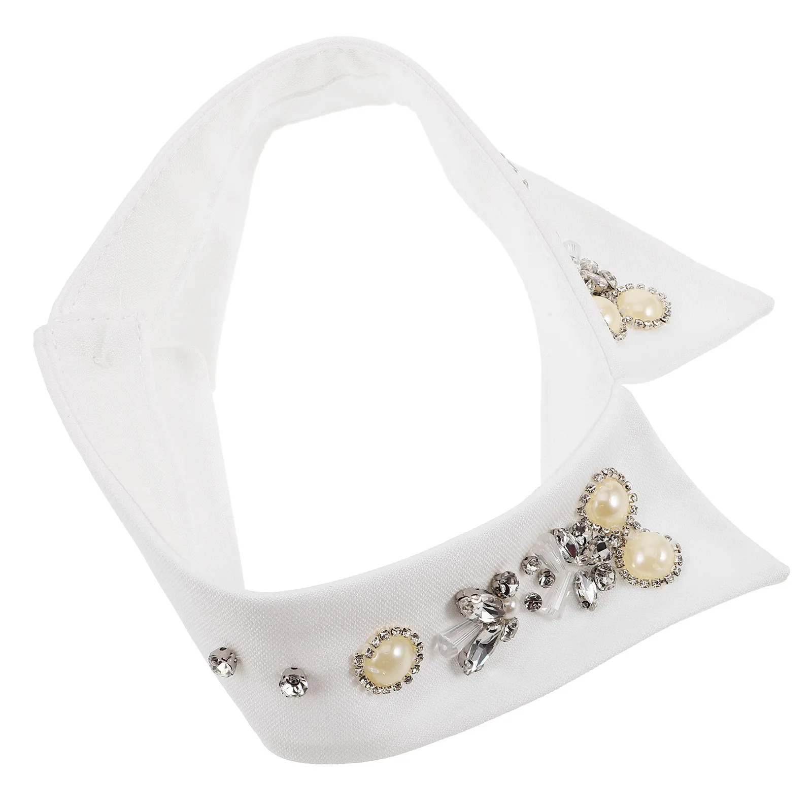 White Detachable Dickey Collar for Women Lightweight Skin-Friendly Faux Collar Multifunctional Shoulder Cape Or Neck Accent
