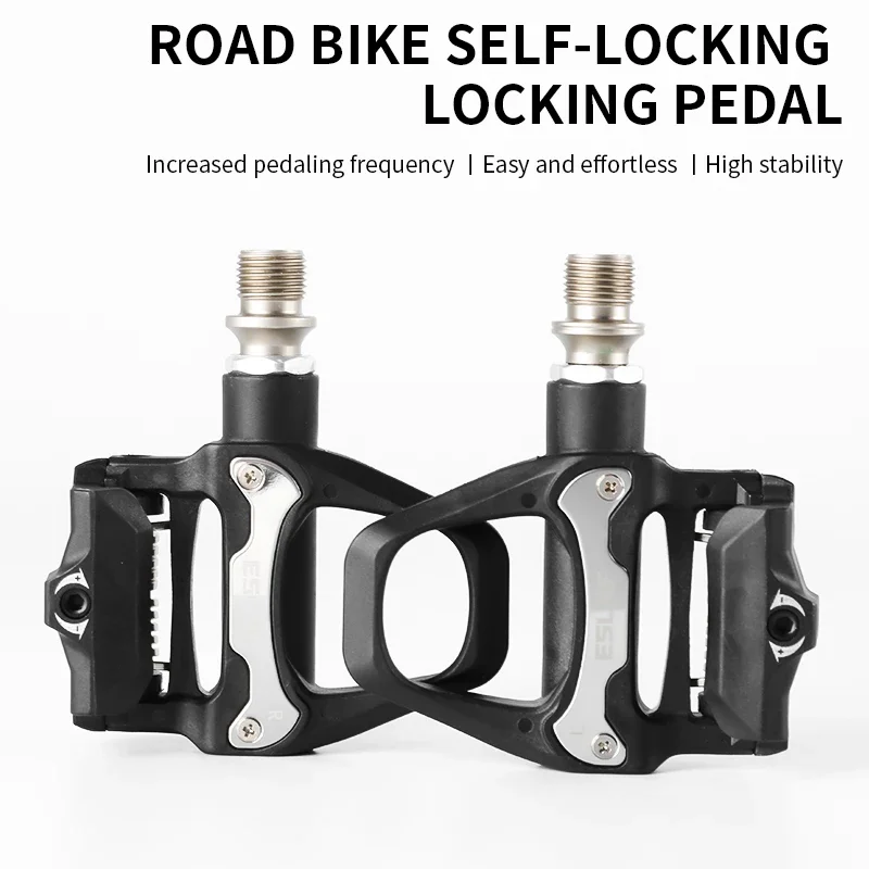 

ESLNF Bike Self-Locking Pedals - Ultralight CNC Cleat Set for MTB/Road Bike, Anti-Slip & Quick Release
