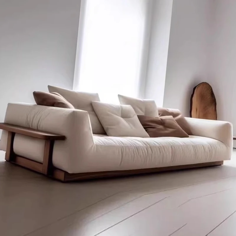 أرائك غرفة المعيشة الفاخرة باللون البيج ذات الجودة الإيطالية أرائك صالة كسولة لغرفة المعيشة بمقعدين أثاث منزلي حديث Divano Moderno
