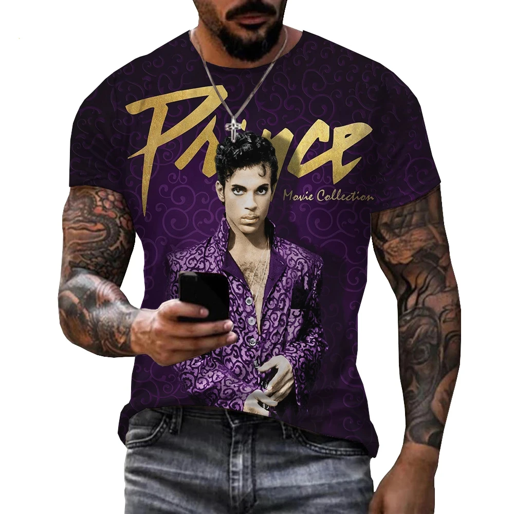 Singer Prince Rogers Nelson 3D Print T-shirt Men Woman Oversized T Shirts Hip Hop Harajuku Streetwear Kids Tees Tops Clothing