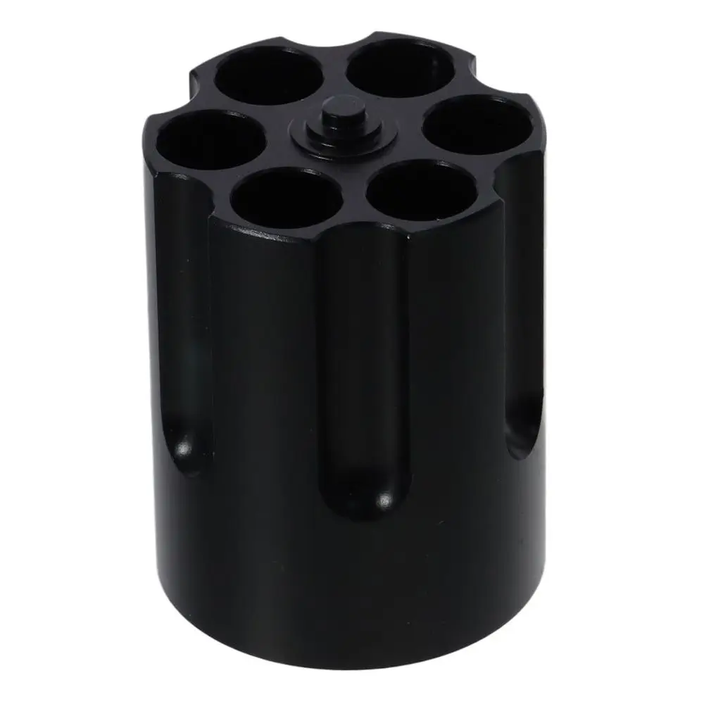 Imagem -03 - Non-slip Revolver Barrel Pen Holder Suporte de Lápis de Alumínio Gun Cylinder Desk Pen Holder Desk Supplies Holders Decoração