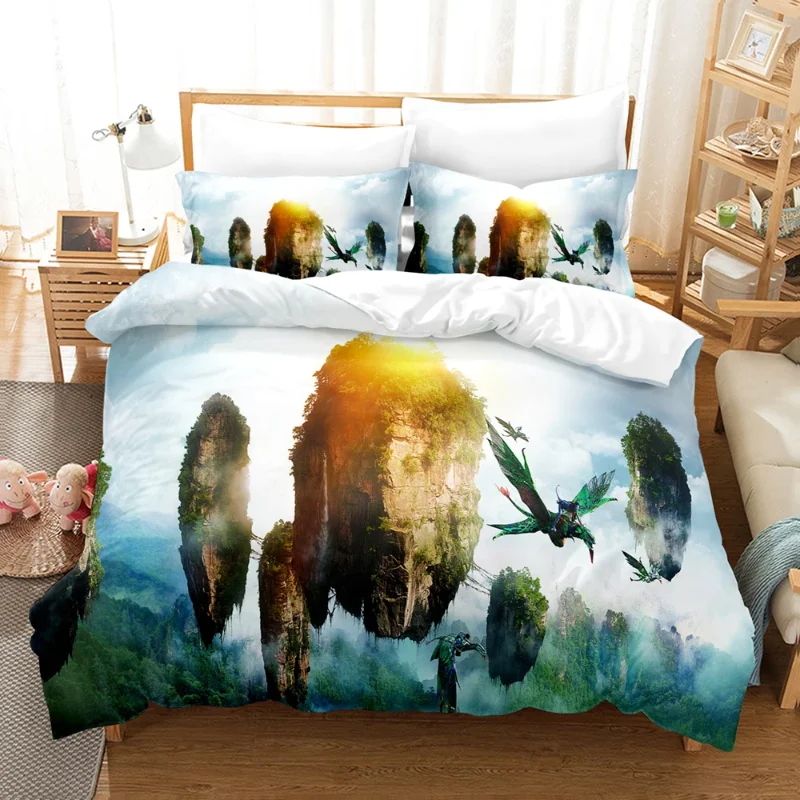 

Avatar Print Bedding Set 3D Printing Duvet Cover Pillowcase Queen King Quilt Cover Birthday Christmas Halloween Gift