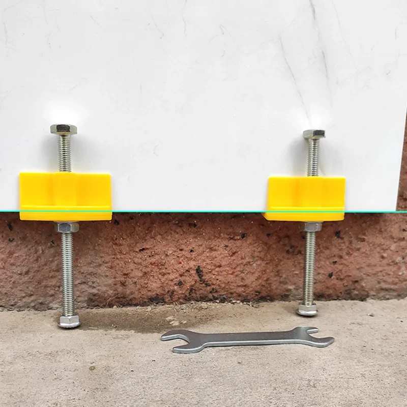 10pcs Manual Wall Tile Locator with Height Adjustment - Fine Thread Rising Positioner for Ceramic Tiles