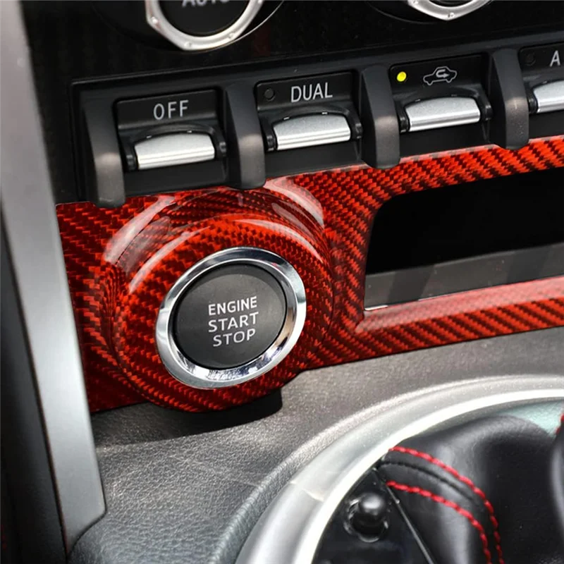 BB-Per Subaru BRZ Toyota 86 2012-2021 A Secco In Fibra di Carbonio Auto Center Console Pulsante di Avvio Telaio di Copertura Trim Accessori