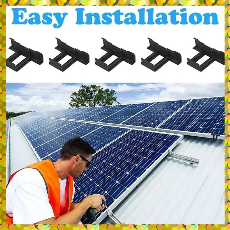 Aglh 50 peças clipes de drenagem de água do painel solar clipe de drenagem de água do painel fotovoltaico remoção automática de poeira de água estagnada