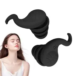 2 PCS Ear Plugs for Sleeping Noise Cancelling Reusable Silicone Earplugs Waterproof Noise Reduction for Sleeping Swimming