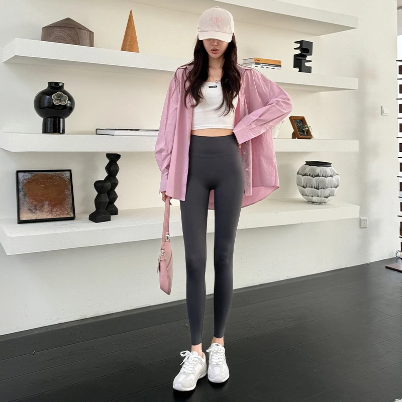 ハイウエスト高弾性ヨガパンツ女性のタイトフィット軽量秋の新作 Sle Sle カジュアルロングパンツ