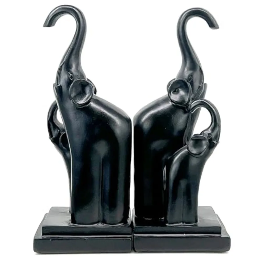 

23415 Декоративные подставки для книг в виде слона, современные абстрактные минималистичные, в форме животных, для полок, нескользящие, сверхпрочные, 10 дюймов, Vin