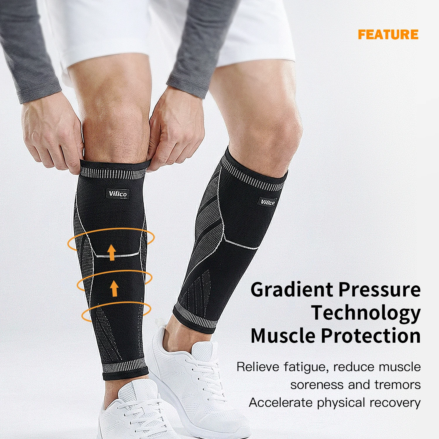 1PC Unisex Running Athletics Compression Sleeves - Leg Calf Shin Splints Elbow Knee Pads for Sports Safety Protection view 5