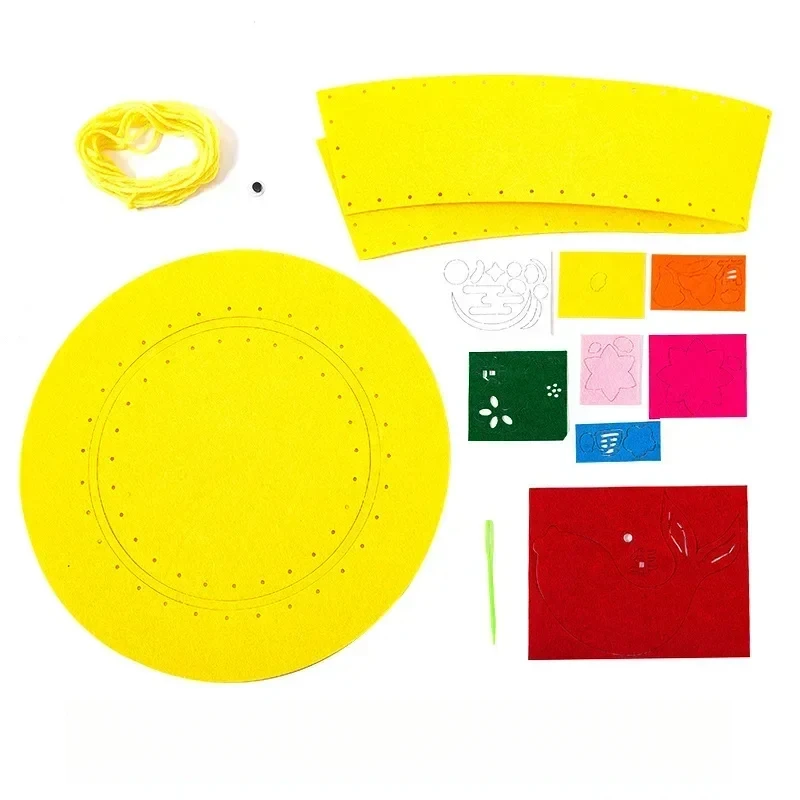 Chapeau non tissé fait à la main pour enfants, décoration de casquette de Noël bricolage, kits d'artisanat, jouets pour enfants de la maternelle, cadeaux de Noël